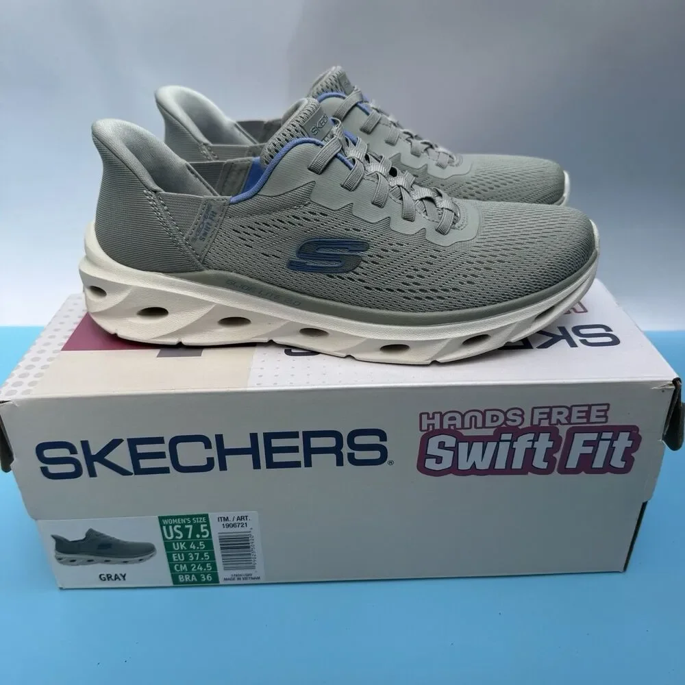 SKECHERS SWIFT FIT HANDS FREE ATHLETIC SNEAKERS SHOES WOMENS 7.5 Gray